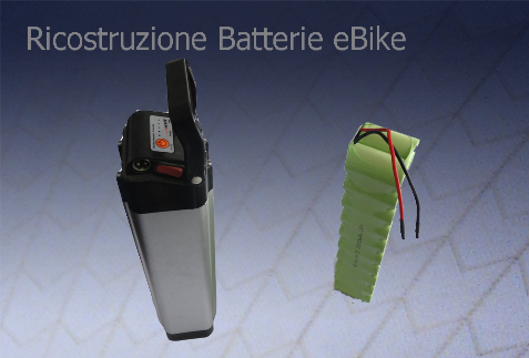 ebike batterie pacchi ricostruzione